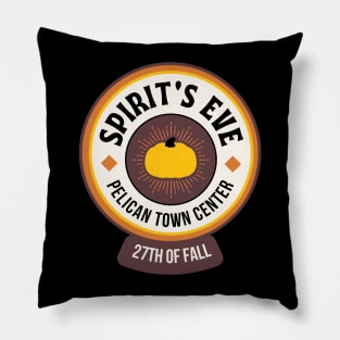 Spirit's Eve Festival Event | Golden Pumpkin | Orange, Cream and Black | Cozy Indie Video Game | Stardew Valley Merch Pillow