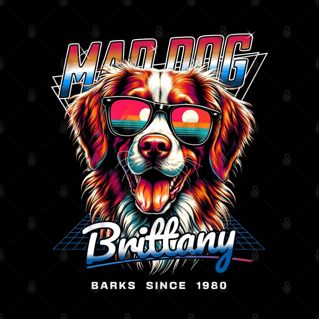 Mad Dog Brittany Dog by Miami Neon Designs