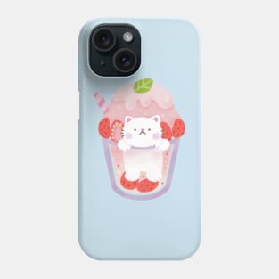 Strawberry Dessert  Cat Phone Case