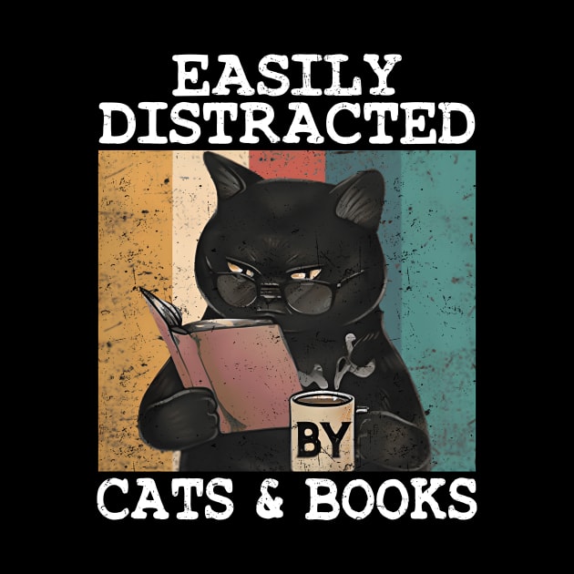 EASILY DISTRACTED BY CATS & BOOKS by kiperb