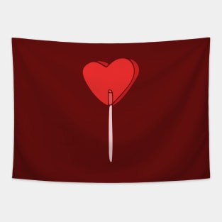 Heart Shaped Valentines Sucker Tapestry