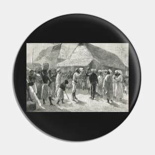 Meeting of Stanley & Dr Livingstone 1871 Pin