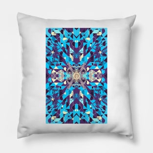 Triangles 5 abstract tribal pattern Pillow