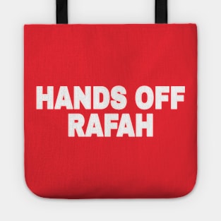 Hands Off Rafah - White - Back Tote