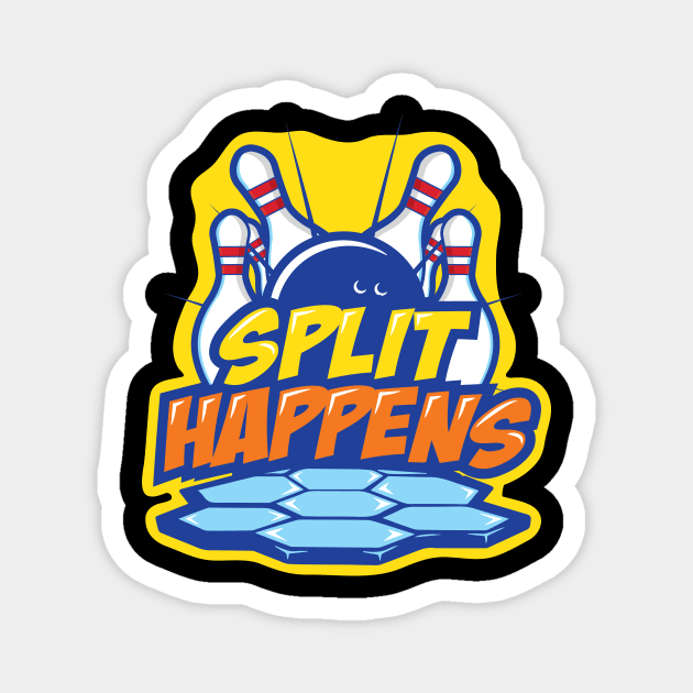 'SPLIT HAPPENS' Funny Bowling Magnet by ourwackyhome