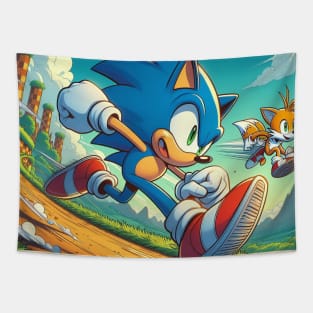 Sonic Racing Tails Tapestry