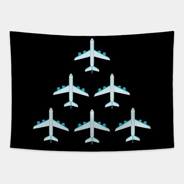 Aviation Aircraft Pilot Plane Airplane Rocket Sky Aerospace Flight Helicopter Airport Runway Airbus Airliner Landing Air Aeroplane Aviator Jet Boeing Aeronautical Airforce Aircrew Fly Wing Tapestry by BestSellerDesign