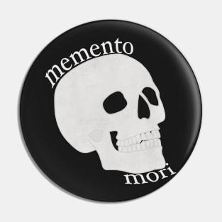 Memento Mori White Skull Pin