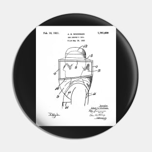 Bee Keeping Patent - Bee Keeper Bee Hive Honey Art - White Pin