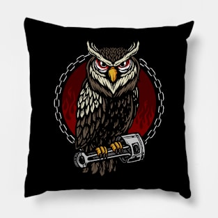 owl and piston Pillow