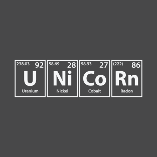 Unicorn (U-Ni-Co-Rn) Periodic Elements Spelling T-Shirt