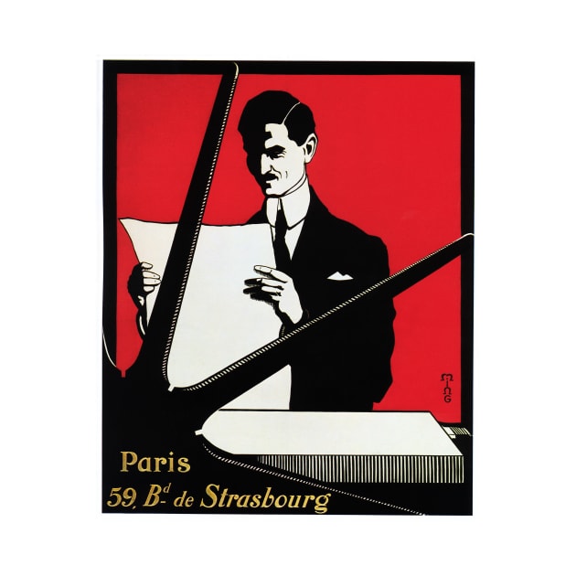 PARIS 59 Boulevard de Strasbourg FRENCH LITHOGRAPHY PUBLISHING HOUSE Vintage Art Deco by vintageposters