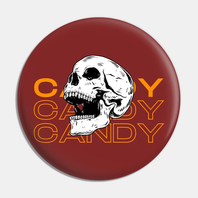 Candy Candy Candy Skull Pin by NICHE&NICHE