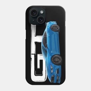 mustang gt 5.0 grabber blue on bags Phone Case