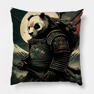 Japanese Panda Samurai Pillow