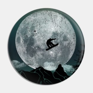 Snowboard Freestyle - Green Night Pin