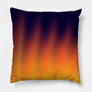 Blurred Flames At Night Pillow