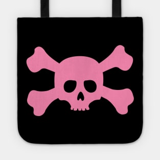 Pink Skull with Crossbones Tote