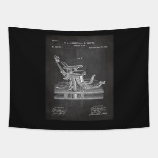 Dental Chair Patent - Dentist Dentists Office Art - Black Chalkboard Tapestry