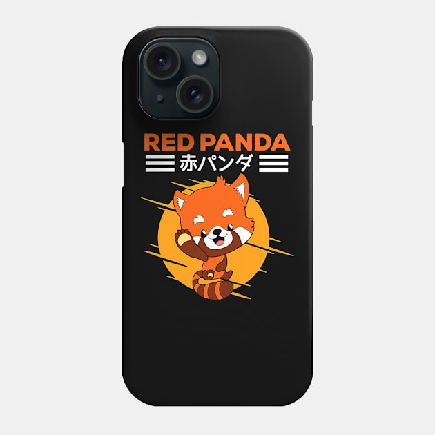 Red Panda Kawaii Otaku Japanese Cute Animal Phone Case by wbdesignz