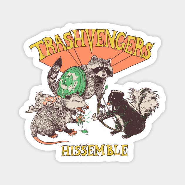 Trashvengers Magnet by Hillary White Rabbit