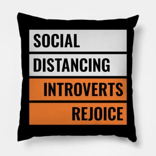 Social Distancing Introverts Rejoice Pillow