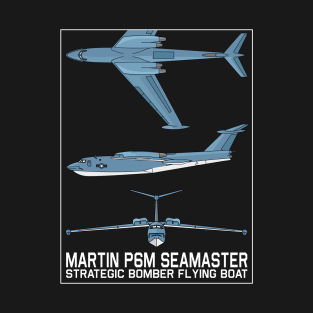 Martin P6M SeaMaster American Flying Boat Diagram Gift T-Shirt