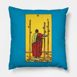 Three of wands tarot card Pillow