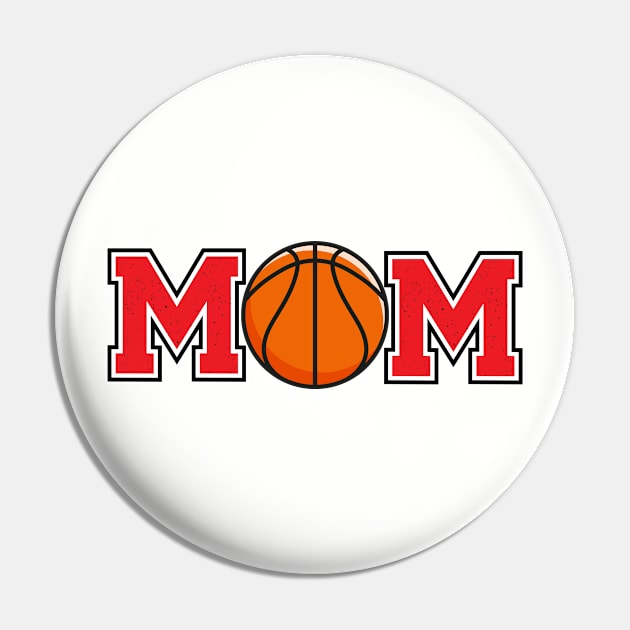 Basketball Mom Red Pin by capesandrollerskates 