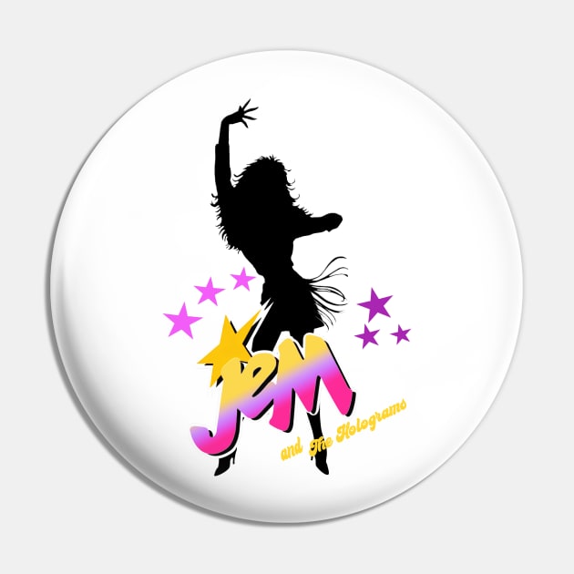 retro silhouette - jem and the hologram Pin by Mama@rmi