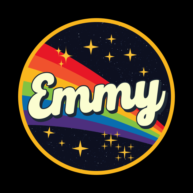 Emmy // Rainbow In Space Vintage Style by LMW Art