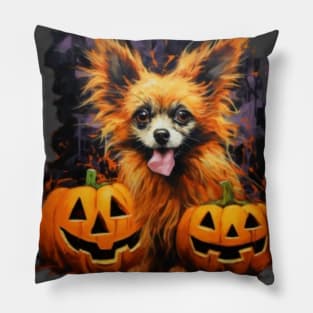 Cute Spitz Halloween Pillow