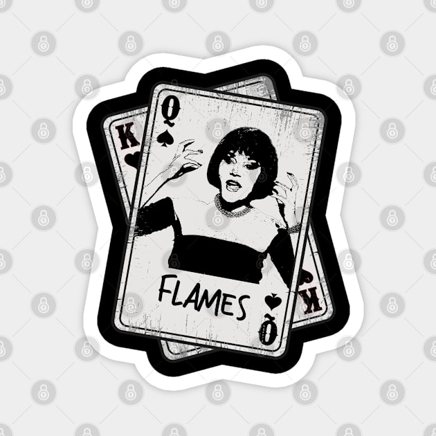 Retro flames clue movie Card Style Magnet by Slepet Anis