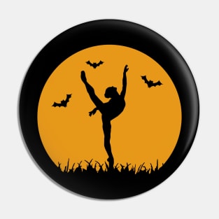 Halloween Dancer Spooky Dance Silhouette Pin