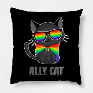 LGBT Ally Cat Be Kind Gay Rainbow Funny LGBTQ Pillow