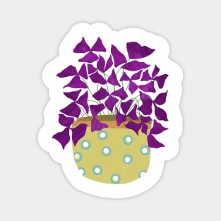 purple shamrock Magnet