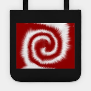 Red and White Game Day Tie Dye Tote