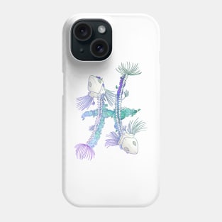 Pisces Skeleton - Full Colour Phone Case