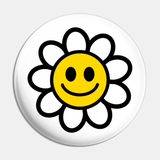 Elle's Smiley Face Daisy Pin