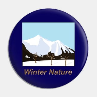 Winter landscape with snow-capped mountains Pin