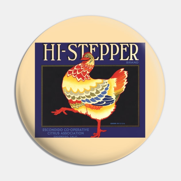 Vintage Hi Stepper Fruit Crate Label Pin by MasterpieceCafe