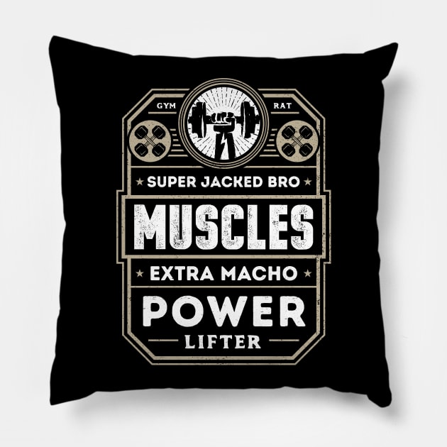 Super Jacked Bro Pillow by barrettbiggers