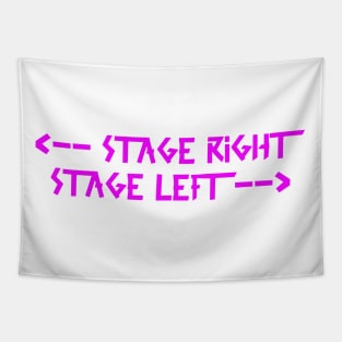 Back Print: stage right  stage left Pink Tapestry