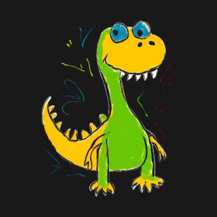 Crayon Dinosaur #3 T-Shirt
