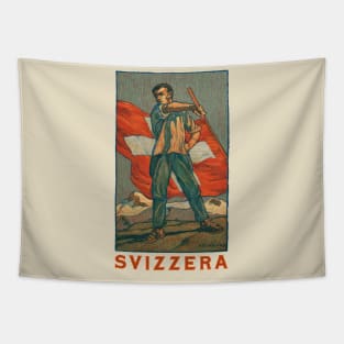 Switzerland Svizzera Vintage Patriotic Tapestry