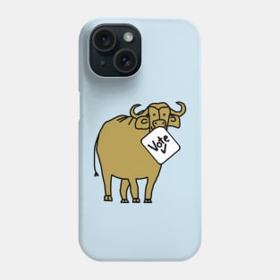 Gold Ox with Vote Sign Phone Case