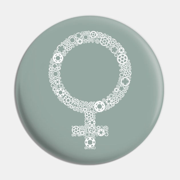 Bicycle Chainring Woman Pin by NeddyBetty