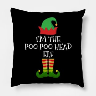 I am Poo Poo Head Elf Funny  Family Christmas Pillow