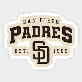 San Diego Padres Retro Logo - Set Of 4 Quad Sticker Sheet