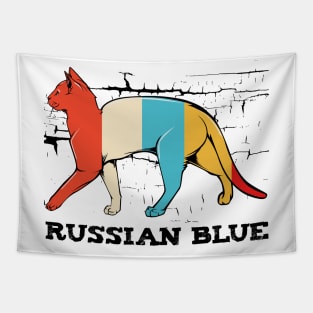 Russian Blue Cat Tapestry